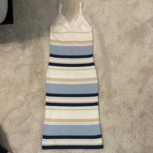 Striped Sleeveless Knit Dress